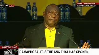 Re-elected ANC President Ramaphosa closes the ANC 55th National Conference 2022