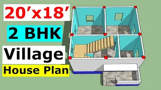 20x18 Small House Plans ll 360 SqFt Floor Plan Design ll