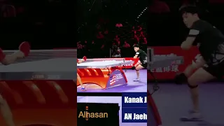 INHUMAN accuracy in #tabletennis by Kanak Jha vs An Jae-hyun😨🎯 #shorts