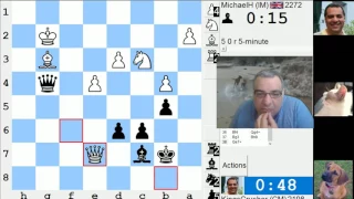 LIVE Blitz #3559 (Speed) Chess Game: Black vs IM MichaelH in Benko's opening