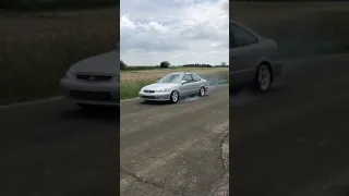 Honda Civic with fart can exhaust (LOUD)