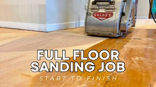 Full Floor Sanding Job | Start to Finish | Hardwood Floor Refinishing | Machine ASMR