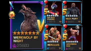 Werewolf By Night Against Ascended Herc, Abs Man, Nick Fury & Fantman  In Battlegrounds