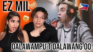 Waleska & Efra react to Ez Mil performs "Dalawampu't Dalawang Oo" (2200)