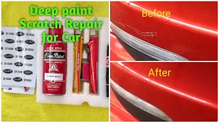 Deep paint scratch repair for car