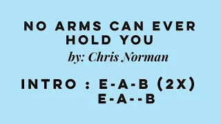 No arms can ever hold you - lyrics with chords