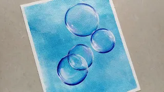 How to Paint Bubbles/Sky Bubbles/ Bubbles Painting Technique/ Acrylic painting for Beginners/