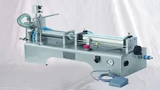 horizontal type piston filling machine semi automatic cream filler pneumatic type 氣動臥式灌裝機半自動