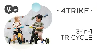 Kinderkraft 4TRIKE 3-in-1 bike | Balance bike | Tricycle | Pusher bike