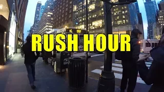 ⁴ᴷ Walking Tour of Midtown Manhattan during Rush Hour (Lexington Av & 59th St to Rockefeller Center)