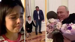 Владимир Путин встретился с 8-летней Раисат Акиповой из Дербента и её семьёй