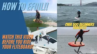 Learn to efoil the right way, how to start foiling minutes! First time riders guide from Bayfoils.