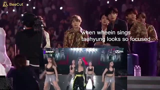 2019 mama Taehyung reaction to mamamoo (especially Wheein)