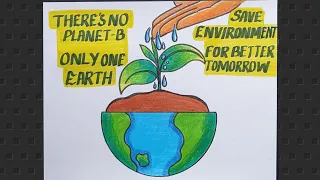 Only One Earth Drawing/ World Environment Day Drawing/ World Environment Day Poster Drawing