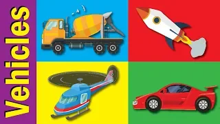 Learn Vehicles & Transportation Names | Fun Kids English