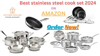 Best stainless steel cook set| Best stainless steel pans set| best pots and pans set stainless steel