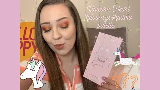UNICORN HEART GLOW EYESHADOW PALETTE | I HEART REVOLUTION | REVIEW AND MAKEUP LOOK