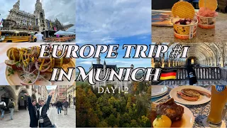 【海外旅行vlog】初めてのヨーロッパ旅行✈️✨Day1-2 ドイツ🇩🇪ミュンヘンでの旅行vlog | ビアホール🍻ノイシュバンシュタイン城🏰