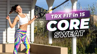 15 Min TRX Core [SWEAT] Conditioning Workout | Grounded TRX Core Exercises