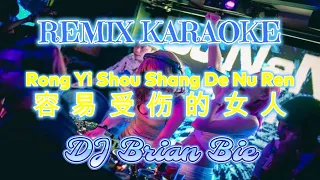 Remix Karaoke || No Vocal || Rong Yi Shou Shang De Nu Ren - 容易受伤的女人 || By Dj Brian Bie