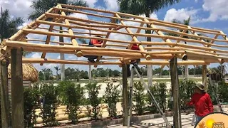 Addition and Rethatch of a Tiki Hut in Port St. Lucie RV Park| MONSTER TIKI HUTS