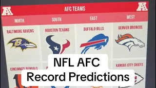 Way To Early NFL AFC Record Predictions | NFL 2024