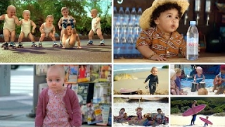 Top 5 Amazing Cute Evian Babies Surfing Dancing Rolling Commercials and Making Of [Mr Ansten]