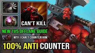 How to Offlane AXE Against Hard Counter with Creep Skipping Infinite Berserk Spin IMBA Hero Dota 2