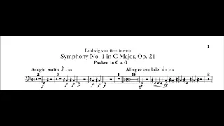 Beethoven: Symphony no.1 1st (with Timpani sheet)