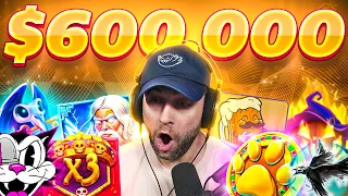 I get INCREDIBLY LUCKY doing HUGE SPINS & WON OVER $600,000!! (Highlights)