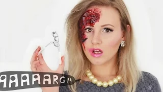 HALB SEXY HALB VERLETZT - Halloween Make Up TWO FACED | ViktoriaSarina