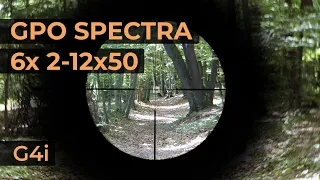 GPO SPECTRA 6x 2-12x50 Reticle G4i | Optics Trade Reticle Subtensions