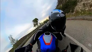 Smooth sunset riding with a bmw s1000 rr