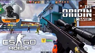 The Origin Mission | AWP Gameplay #2 | CSGO Mobile | Nordic Town Map | TDM | Online FPS Mobile