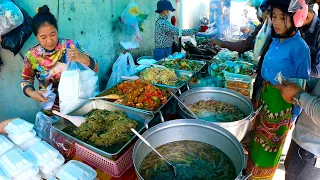 Delicious Khmer food for lunch! Roasted fish, Meat, chicken & More Cambodian Street Food