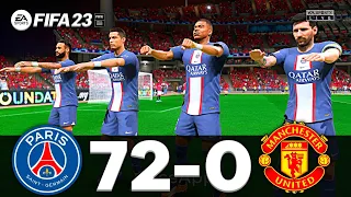 FIFA 23 - MESSI, RONALDO, MBAPPE, NEYMAR, ALL STARS | PSG 72 - 0 MANCHESTER UNITED