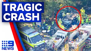 Two dead, two fighting for life after horror car crash in Queensland | 9 News Australia
