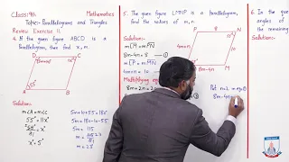 Class 9 - Mathematics - Chapter 11 - Lecture 2 - Review Exercise 11 - Allied Schools