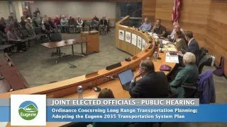 Joint Public Hearing of Eugene City Council & Lane County Board of Commissioners: April 17, 2017