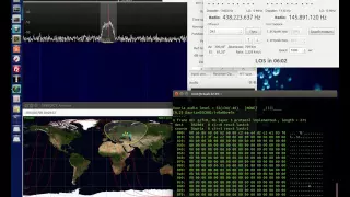 Приём телеметрии со спутника DX-1 компании "Dauria Aerospace" 8 июля 2016 года в 20:08 UTC  (R4UAB)