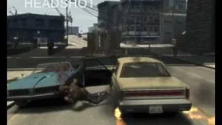 GTA 4 - Horrible Crash  Epic Fail Scary video - Headshot