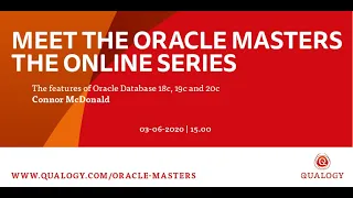 Meet The Oracle Masters: Connor McDonald - The features of Oracle Database 18c, 19c and 20c