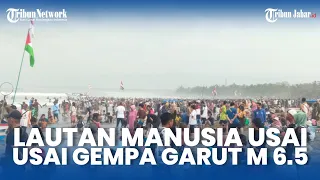 LAUT PANGANDARAN PENUH MANUSIA, MEMBLUDAK! Kemarin Malam Gempa Bumi Garit M 6.5