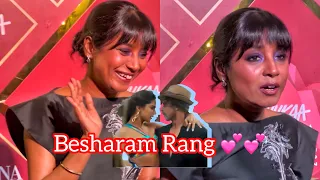 Besharam Rang Song Live Singing Shilpa Rao In front of media at award function ❤️ #besharamrang