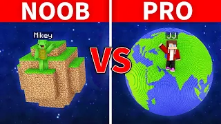 Mikey & JJ - NOOB vs PRO : Planet Survival Battle in Minecraft - Maizen