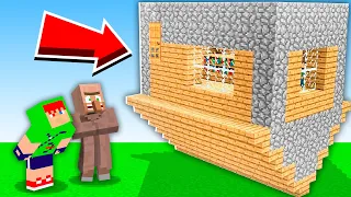 ENGANEI O ALDEÃO COM A CASA INVERTIDA NO MINECRAFT!!