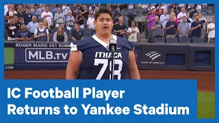 Nick Capodilupo '24 Sings "The Star-Spangled Banner" at Yankee Stadium | IC News | Ithaca College
