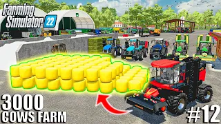 THIS IS HOW I TURNED 1.5 MILLION LITERS of SILAGE into BALES | 3000 COWS | Farming Simulator 22