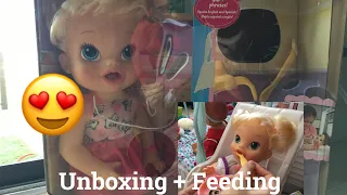 BABY ALIVE My baby all gone doll unboxing and first Feeding!