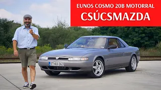 Talán a legkülönlegesebb utcai Mazda: Eunos Cosmo a 20B háromtárcsás wankel motorral. Irány Japán!